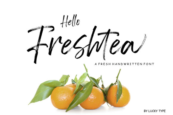 Hello Freshtea: A Playful Script Font for Editorial Design