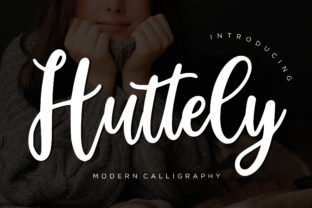 Huttely: A Modern Script Typeface for Editorial Design
