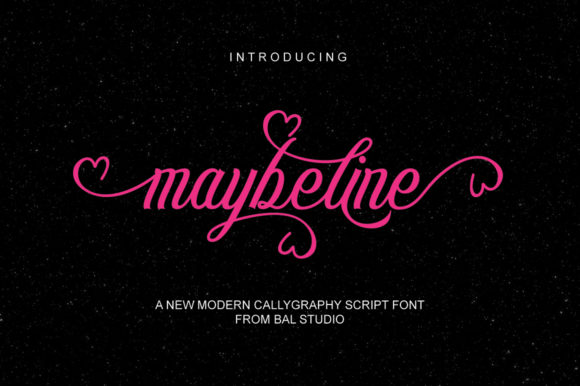 Maybeline: A Bold Script Font for Web Design