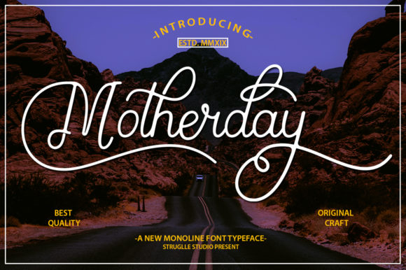 Motherday Font: A Script Typeface for Makers